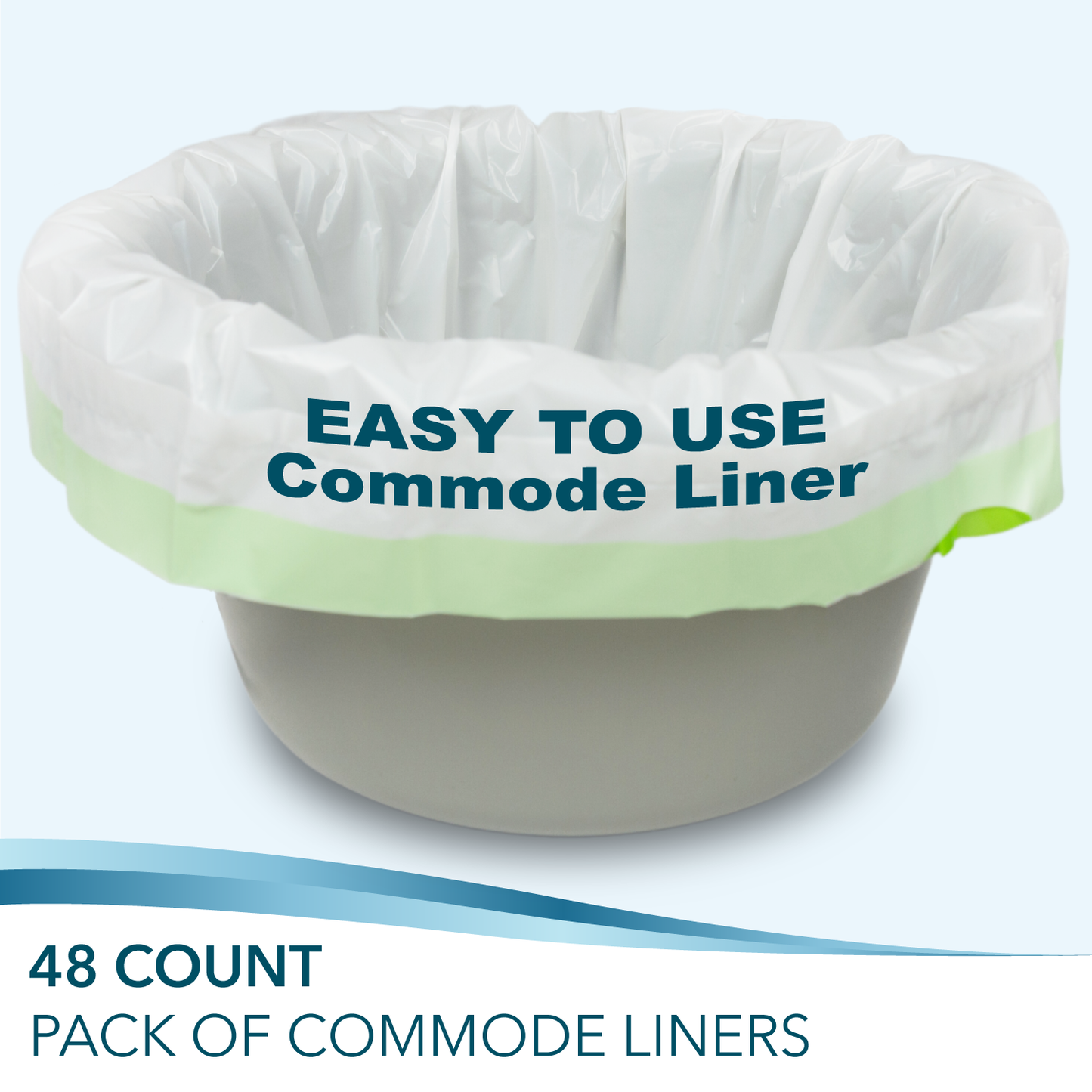 TidyCare Commode Liners for Bedside Portable Toilet Chair Bucket | Value Pack of Disposable Waste Bags for Adults | Universal Fit