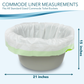 TidyCare Commode Liners for Bedside Portable Toilet Chair Bucket | Value Pack of Disposable Waste Bags for Adults | Universal Fit