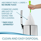 TidyCare Commode Liners for Bedside Portable Toilet Chair Bucket | Value Pack of Disposable Waste Bags for Adults | Universal Fit