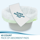 TidyCare Absorbent Commode Pads for Portable Bedside Toilet Chair Buckets and Bedpans | Value Pack of 40 | Disposable, Reduces Odor from Liquid Waste